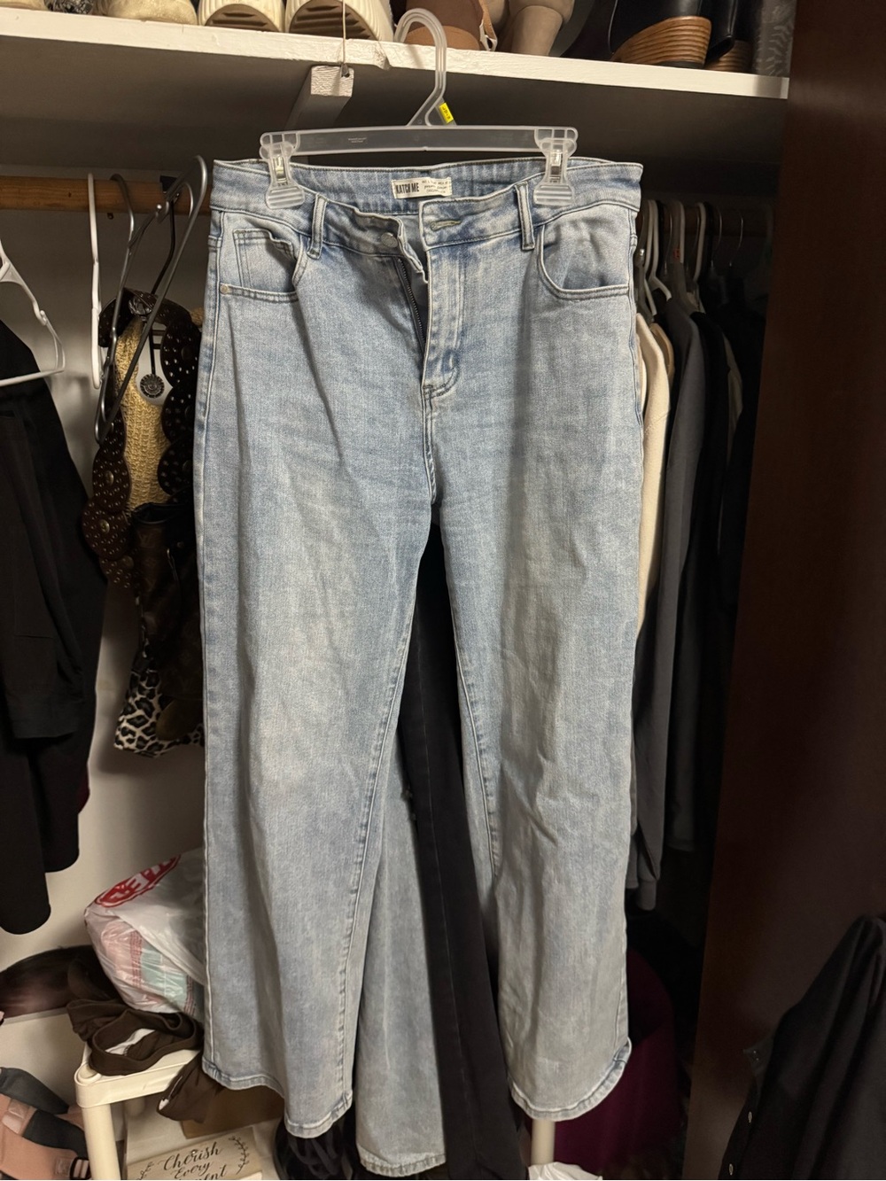 Light Blue Wide Leg Women’s Jeans - Unbranded